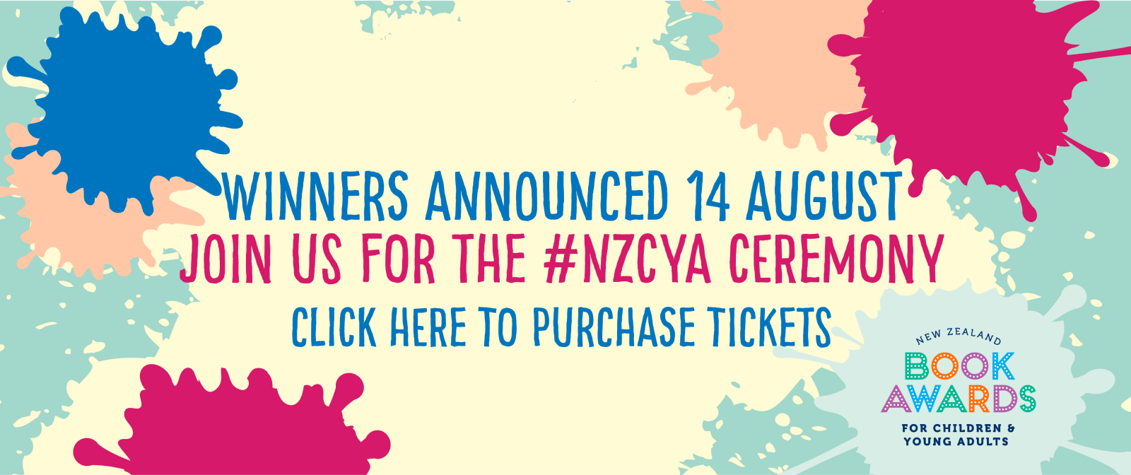 New Zealand Book Awards For Children And Young Adults - Winners announced 14 August. Join us for the #NZCYA ceremony. Click here to purchase tickets